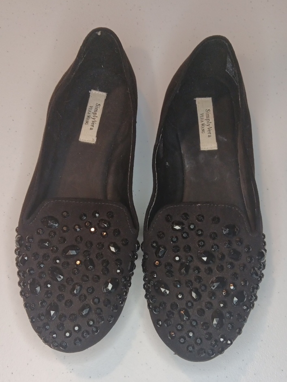Simply Vera Vera Wang Black Jeweled Loafers